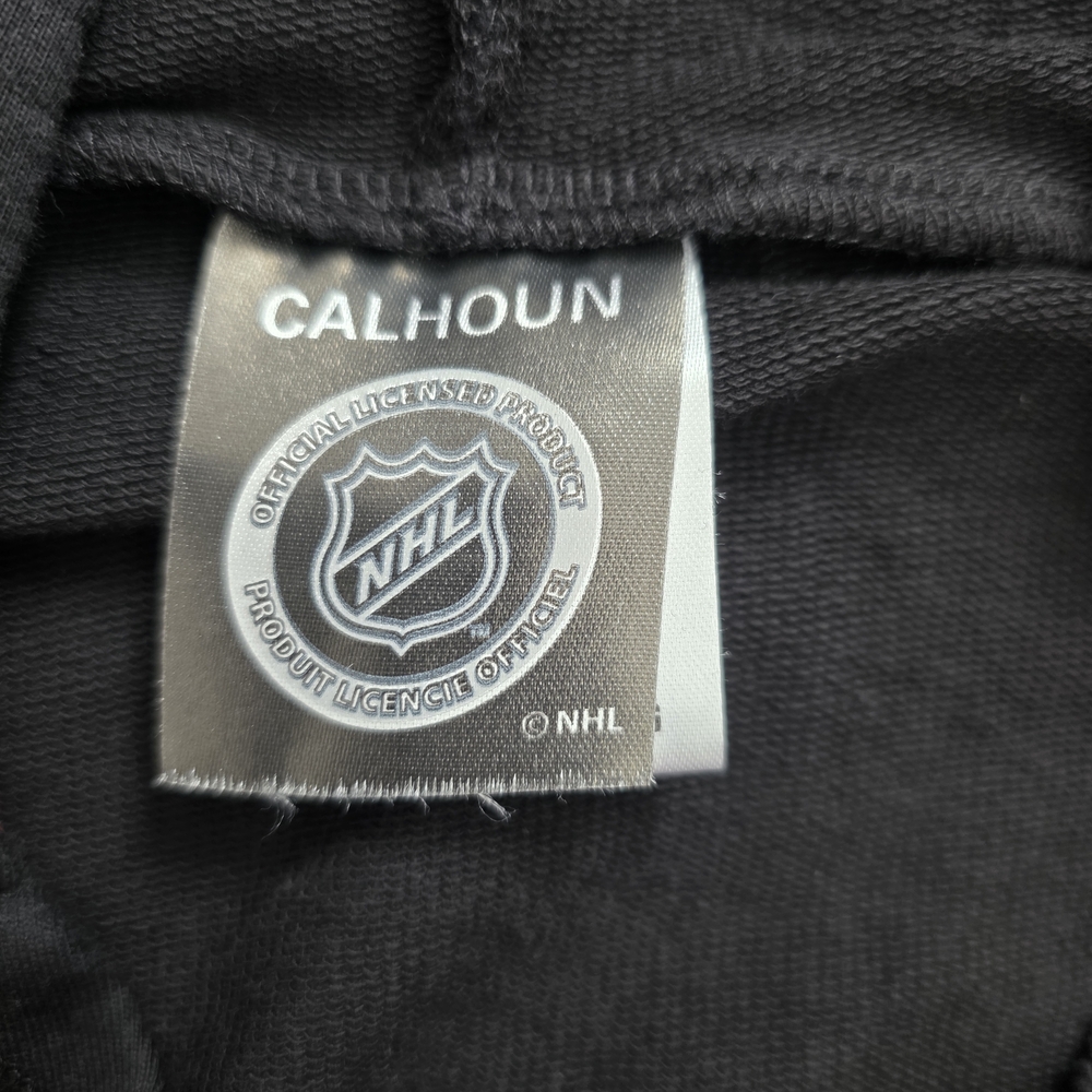 NHL Calgary Flames Black and Red Crew Neck Hoodie - Picture 11 of 12